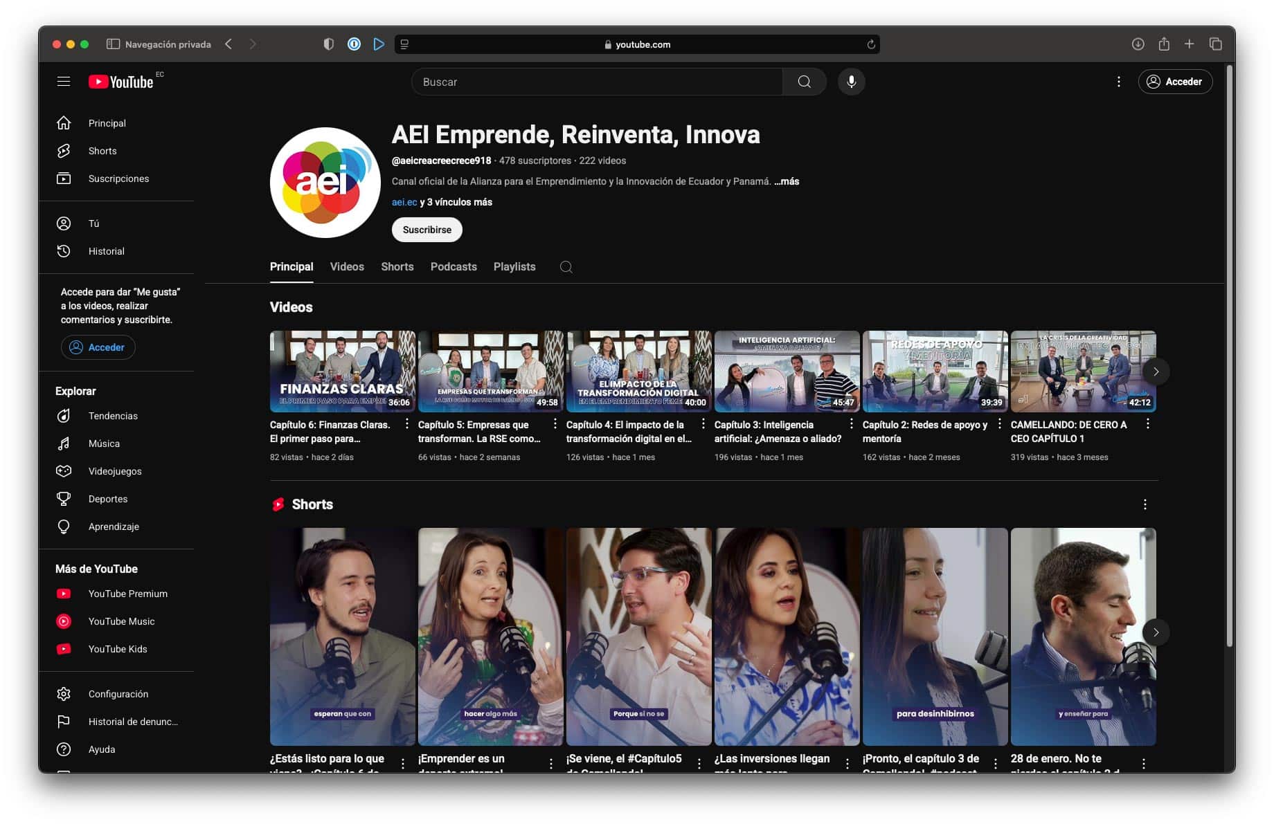 produccion de podcast empresas santiago arrobo cuenca mindset media aei ecuador